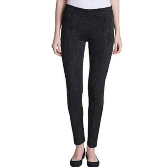 ANDREW MARC Seamed Black Faux Suede Leggings - NWT - Picture 3 of 3